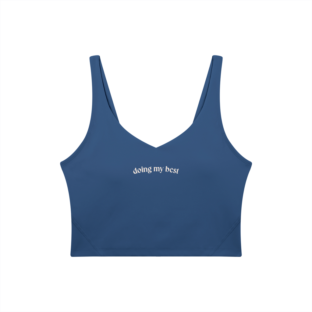 Doing My Best V-Neck Sports Bra
