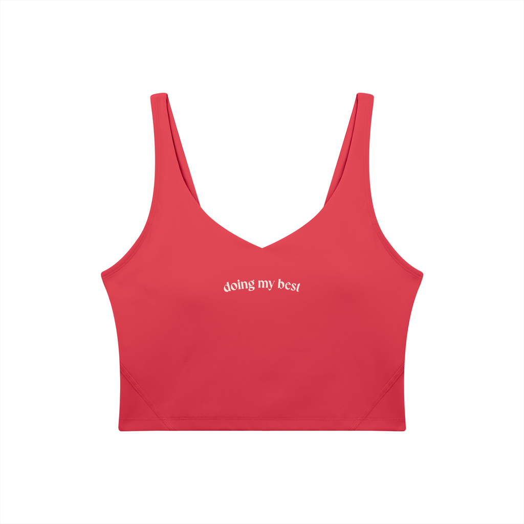 Doing My Best V-Neck Sports Bra