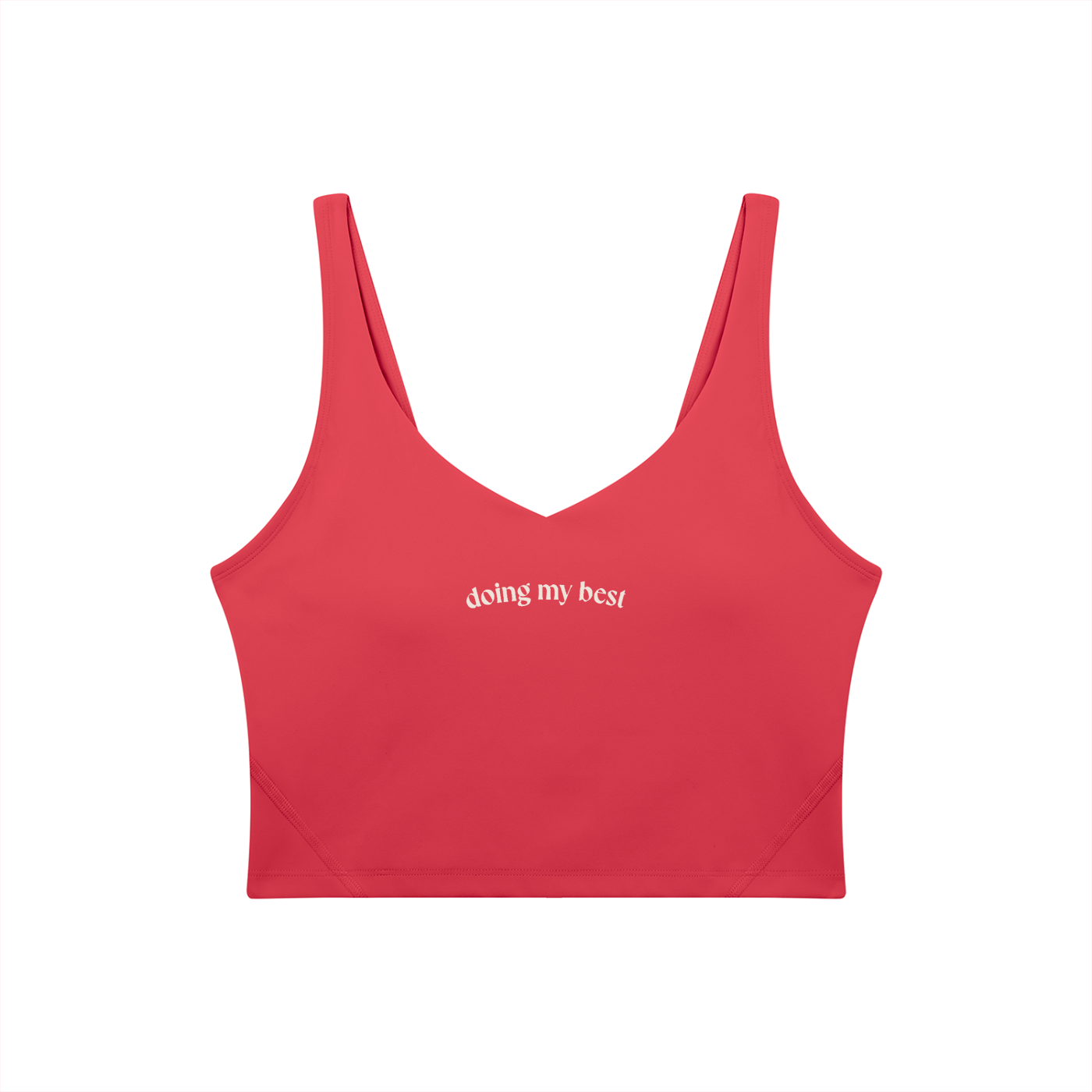 Doing My Best V-Neck Sports Bra