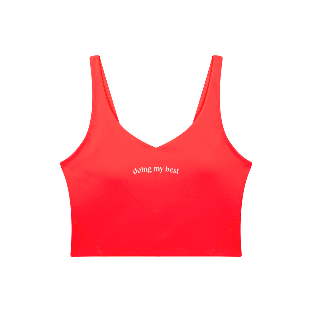 Doing My Best V-Neck Sports Bra