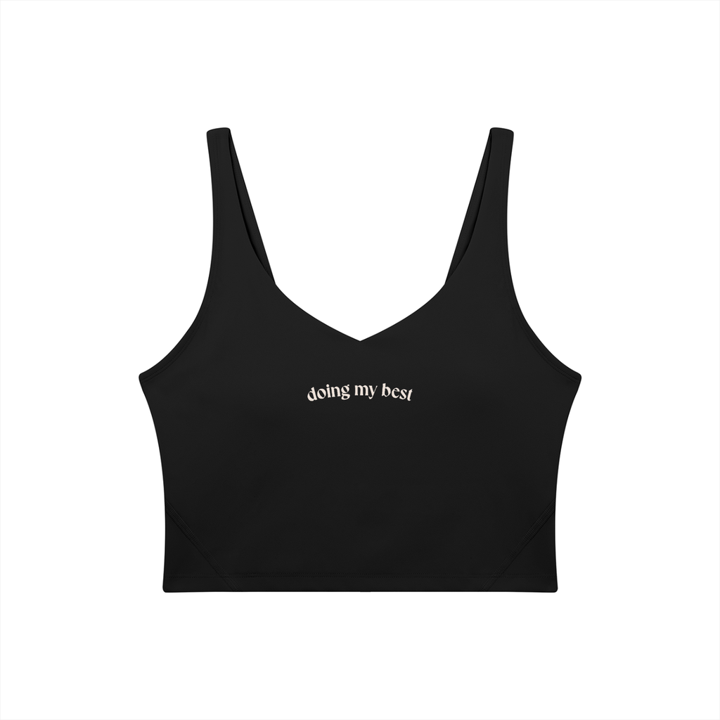 Doing My Best V-Neck Sports Bra
