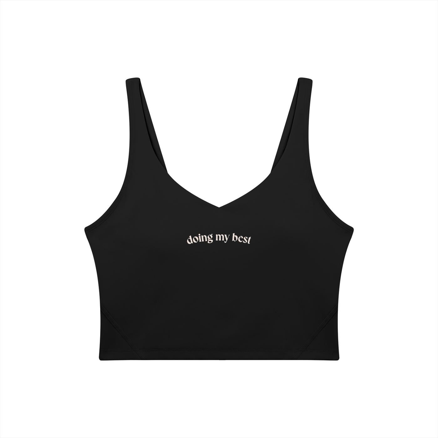 Doing My Best V-Neck Sports Bra