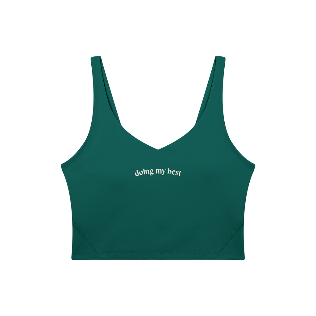 Doing My Best V-Neck Sports Bra