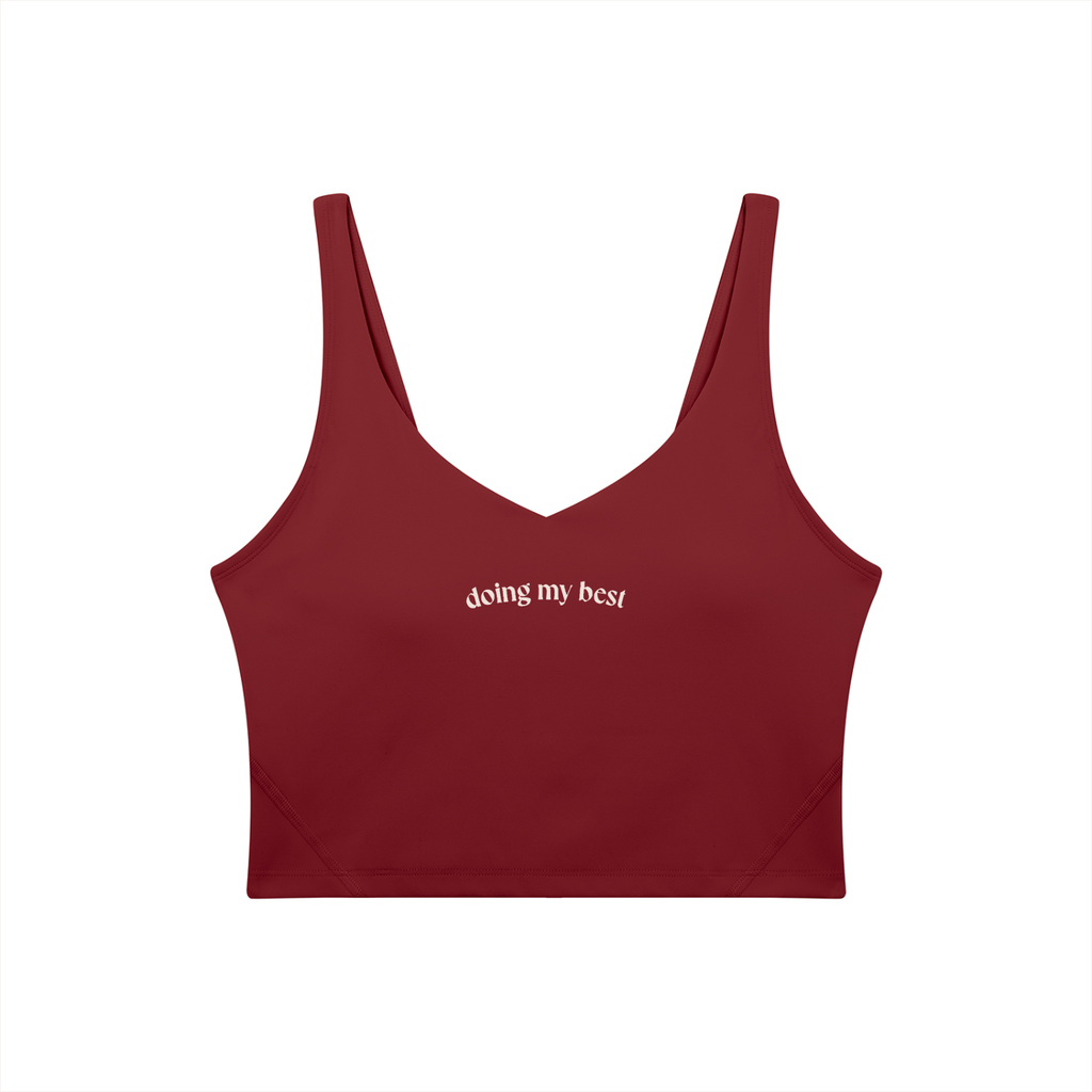 Doing My Best V-Neck Sports Bra