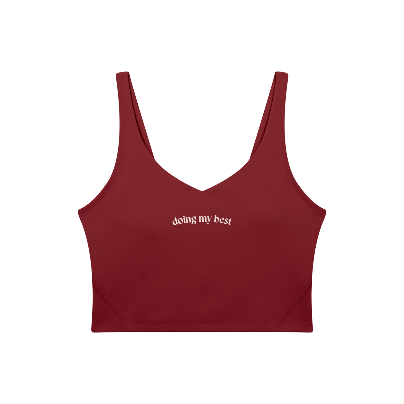 Doing My Best V-Neck Sports Bra