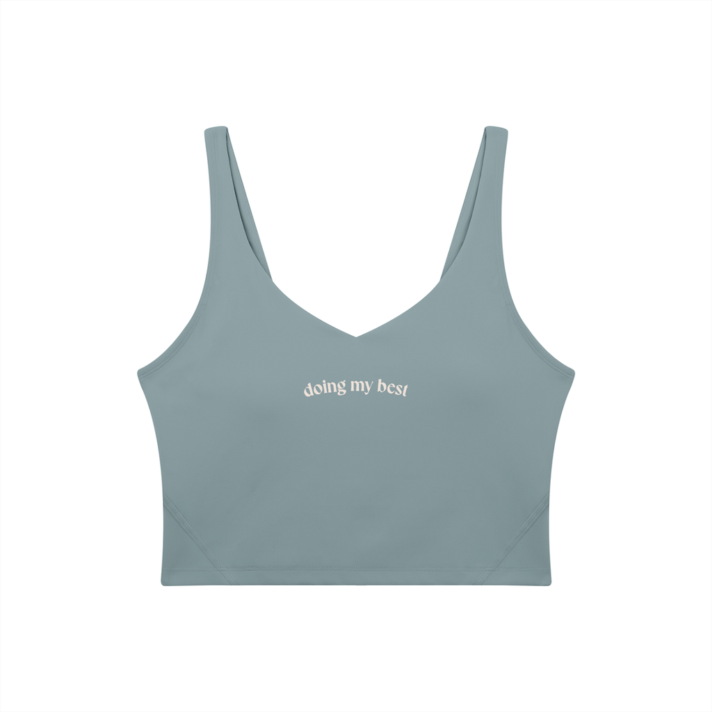 Doing My Best V-Neck Sports Bra