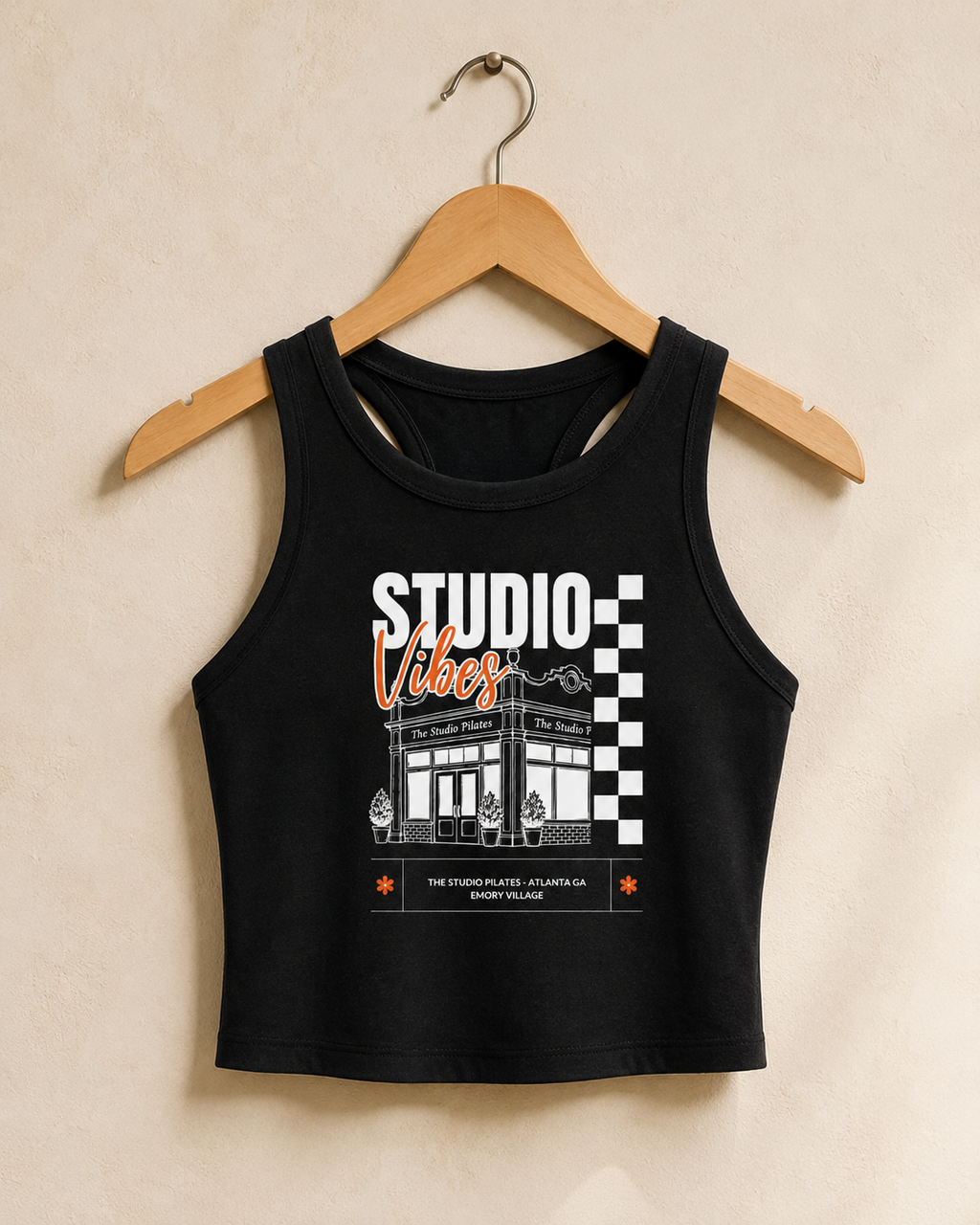 Studio Vibes - Racerback Cropped Tank